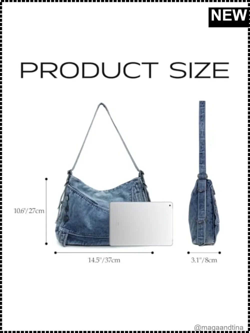 N/A denim shoulder
